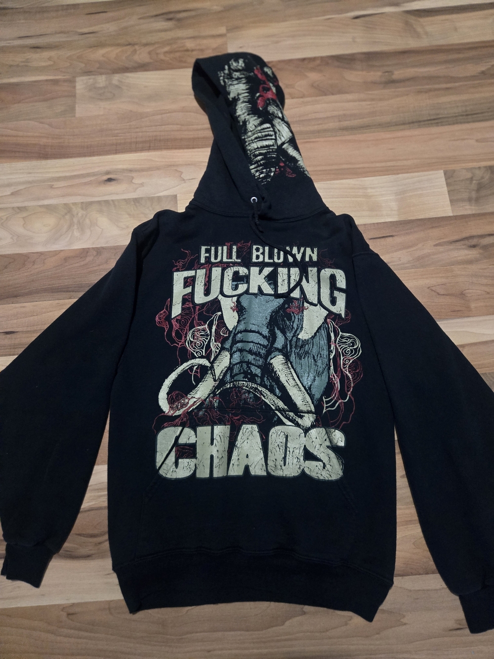 Black Graphic Hoodie Sweatshirt - Full Blown Chaos